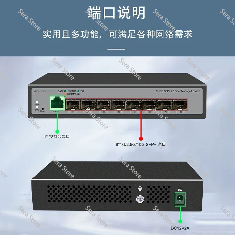 8 Ports Full 10 Gigabit Ethern - огляд і ціна Sfp+ 10G Managed Switch 8 Port