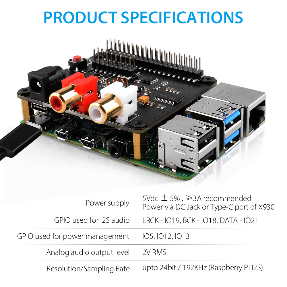 52Pi X930 Bluetooth 5.0 HiFi D - огляд і ціна Deskpi Super6C